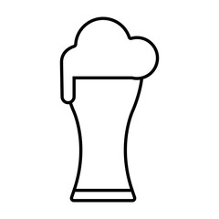 Isolated beer glass icon