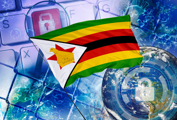 Concept of Zimbabwe national lockdown due to coronavirus crisis covid-19 disease. Country announce movement control order emergency state restrictions to combat the spread of the virus.