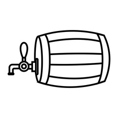 Isolated beer barrel icon