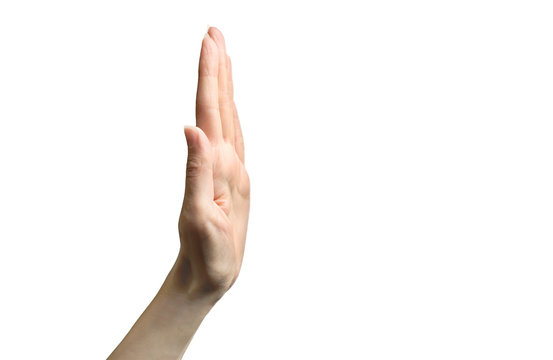 “Stop” hand gesture