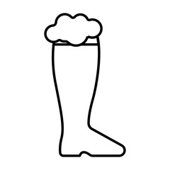 Isolated beer glass icon