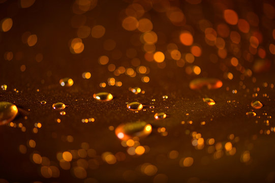 Gold Droplets Bokeh