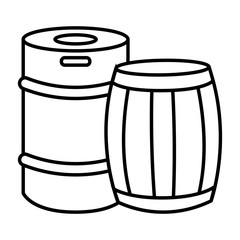 Isolated beer barrel icon