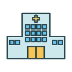hospital building fill style icon