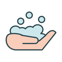 hand washing fill style icon