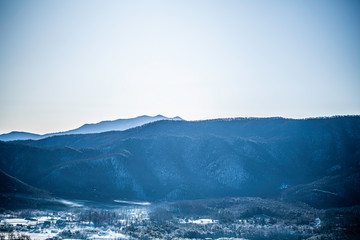 panoramic of mountain range
