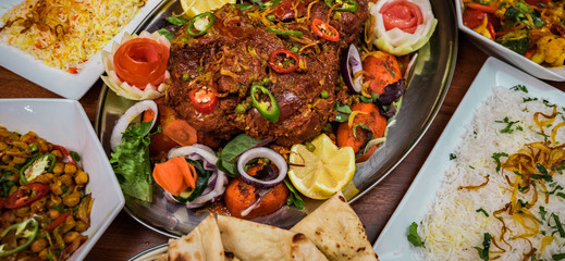 cooked Whole Lamb  leg 