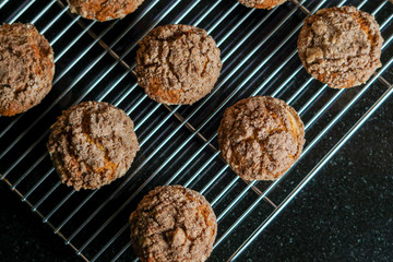 Banana muffins with crumb topping
