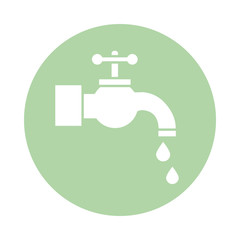 water tap block silhouette style icon