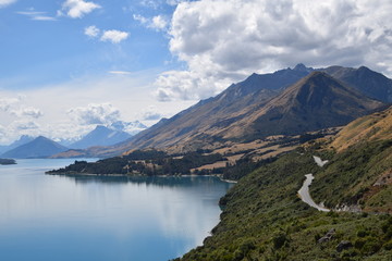 Glenorchy road Queenstown in New Zealand