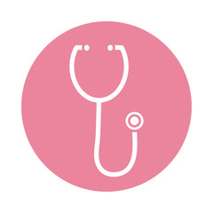 stethoscope cardio device block silhouette style icon