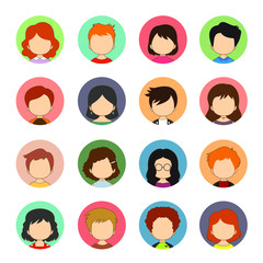 A Set Of Colorful Collection With Great Variety Avatars