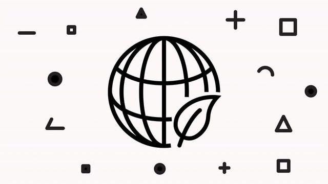 Plant Ecology Single Line Icon Animation