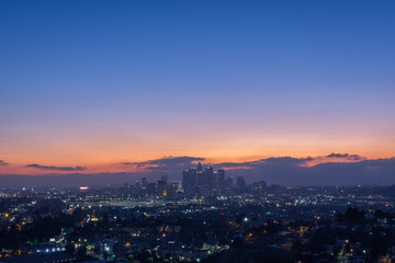 Los Angeles Skyline at Sunset