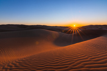 Fototapeta na wymiar Glamis Dunes Desert Sunset
