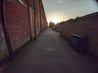 narrow street in old town