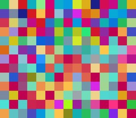 Abstract colorful retro pixel square mosaic background