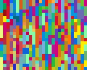 Abstract colorful retro pixel square mosaic background