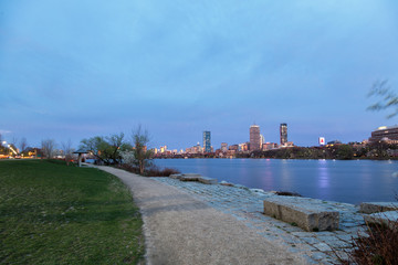 Boston City on a Spring Nigth