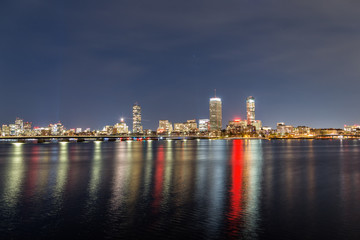 Fototapeta premium Boston City on a Spring Nigth