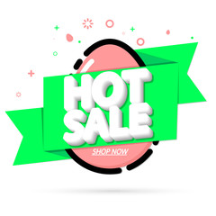 Hot Sale, promotion banner design template, Easter discount tag, vector illustration