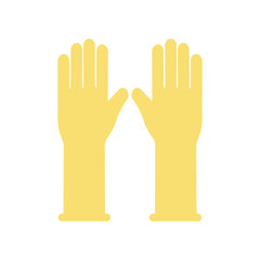 gloves flat style icon vector design
