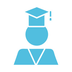 graduated student silhouette style icon