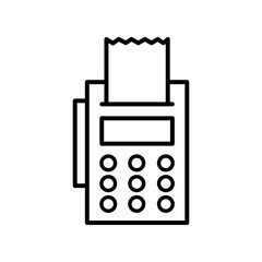 Isolated money dataphone line style icon vector design