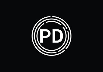 P D, PD Initial Letter Logo design vector template, Graphic Alphabet Symbol for Corporate Business Identity