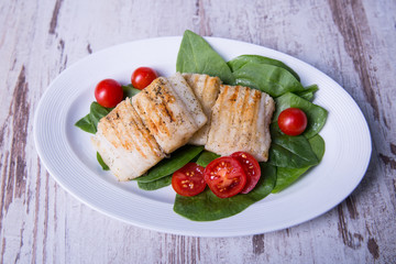 grilled fish salad sea cocktail snack lunch food fish