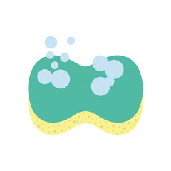 sponge with bubbles flat style icon vector design