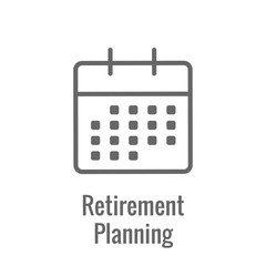 Generational and Retirement Icon set showing considerations - retirement