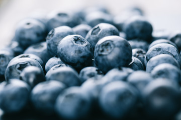 Fresh blueberry background. Texture blueberry berries close up. Vegan and vegetarian concept.