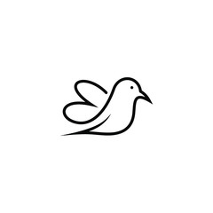 simple and modern bird logo
