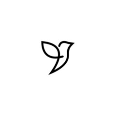 simple and modern bird logo