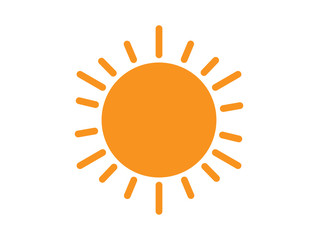 the sun on white background