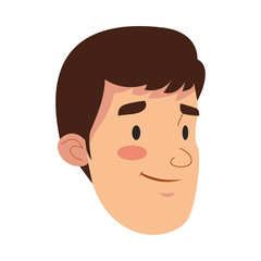 young man head avatar character