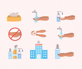 2019 ncov virus prevention typs vector design