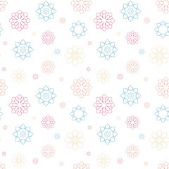 Seamless floral pattern background, Vector flower ornament, Hand drawn decorative element, Seamless backgrounds and wallpapers for fabric, packaging, Decorative print, Textile, repeating pattern