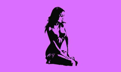 Silhouette of woman