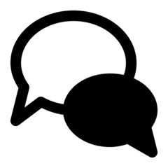 chat icon with glyph style and perfect pixels. Suitable for website design, logo, app and ui.