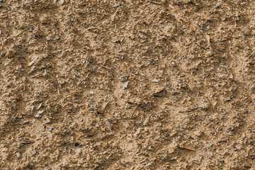 clay hillside with traces of soil erosion, climate change, loss of fertile land and pastures due to drought