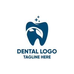 Dental Logo Tooth Design Vector Template. Dental Logo Icon Isolated On White Background
