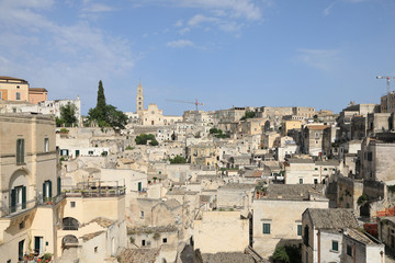 Fototapeta na wymiar CItyscape of Matera Italy, World Heritage