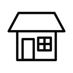 Home icon , template logo design emblem isolated illustration , vector simple concept building , outline solid background white