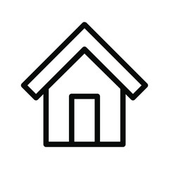 Home icon , template logo design emblem isolated illustration , vector simple concept building , outline solid background white