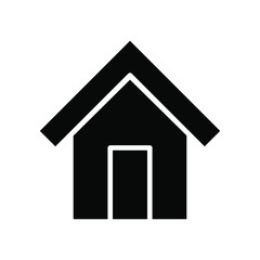 Home icon , template logo design emblem isolated illustration , vector simple concept building , outline solid background white