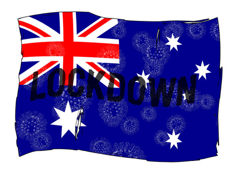 Australia Lockdown To Prevent Coronavirus Epidemic And Outbreak - 3d Illustration