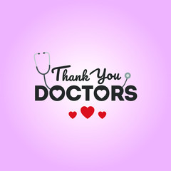 Illustration Design For Thank You Doctor And Nurse