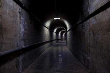 Creepy Old Cement Tunnel Hallway 